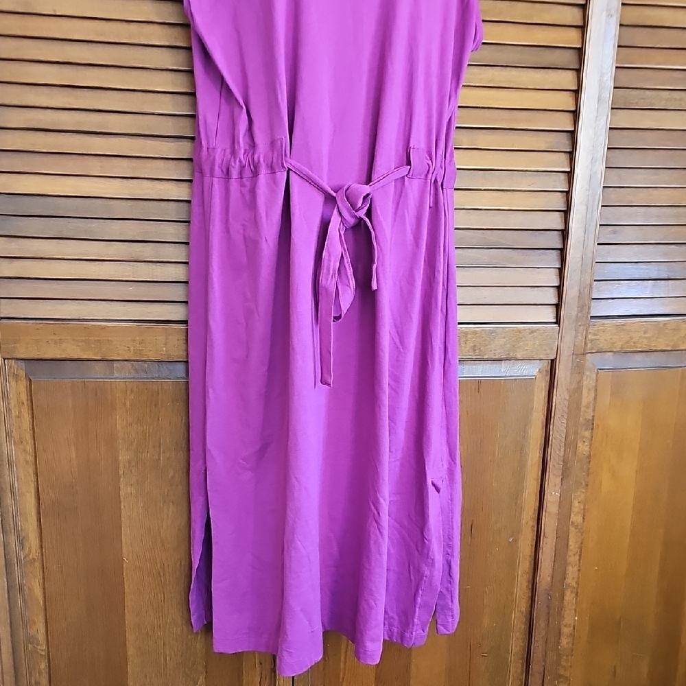 NWT Sonoma Goods for Life Midi Dress  Magenta Pink Knit Drawstring Waist XXL - Picture 7 of 13